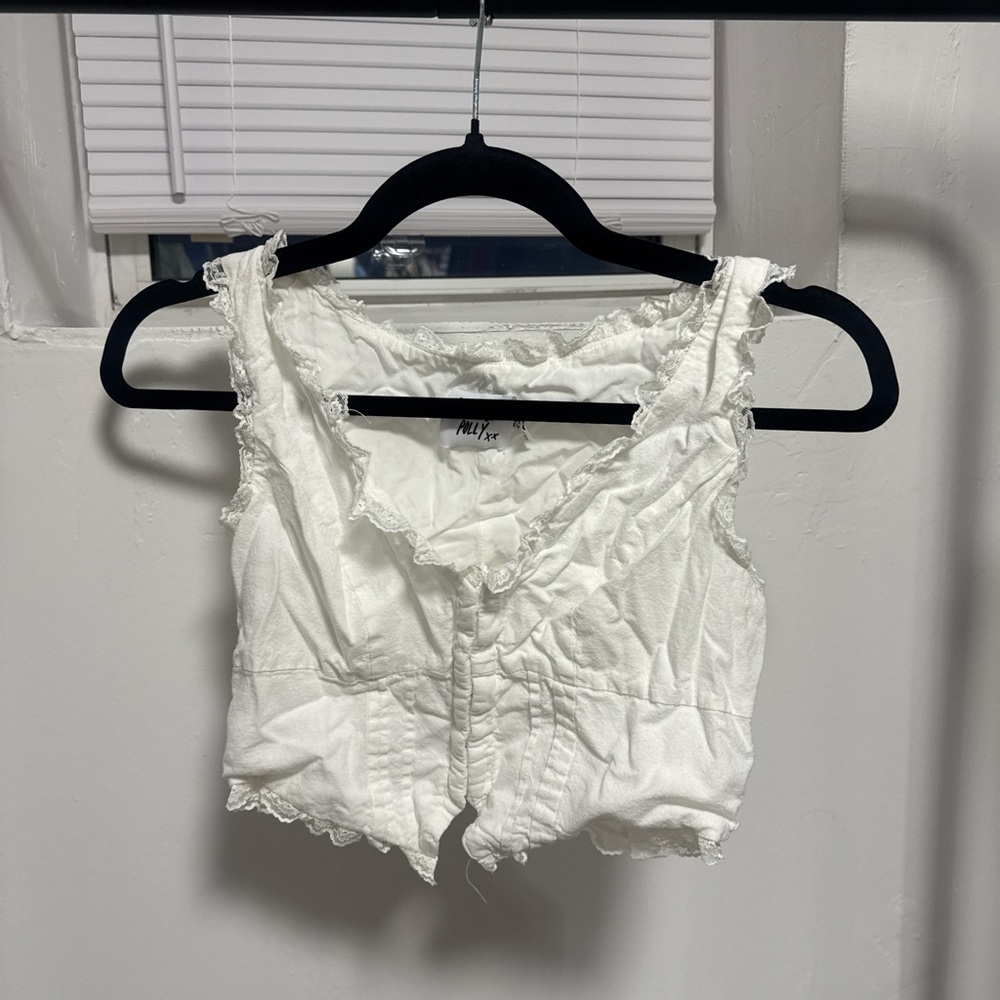 Princess Polly White Lace Corset Top